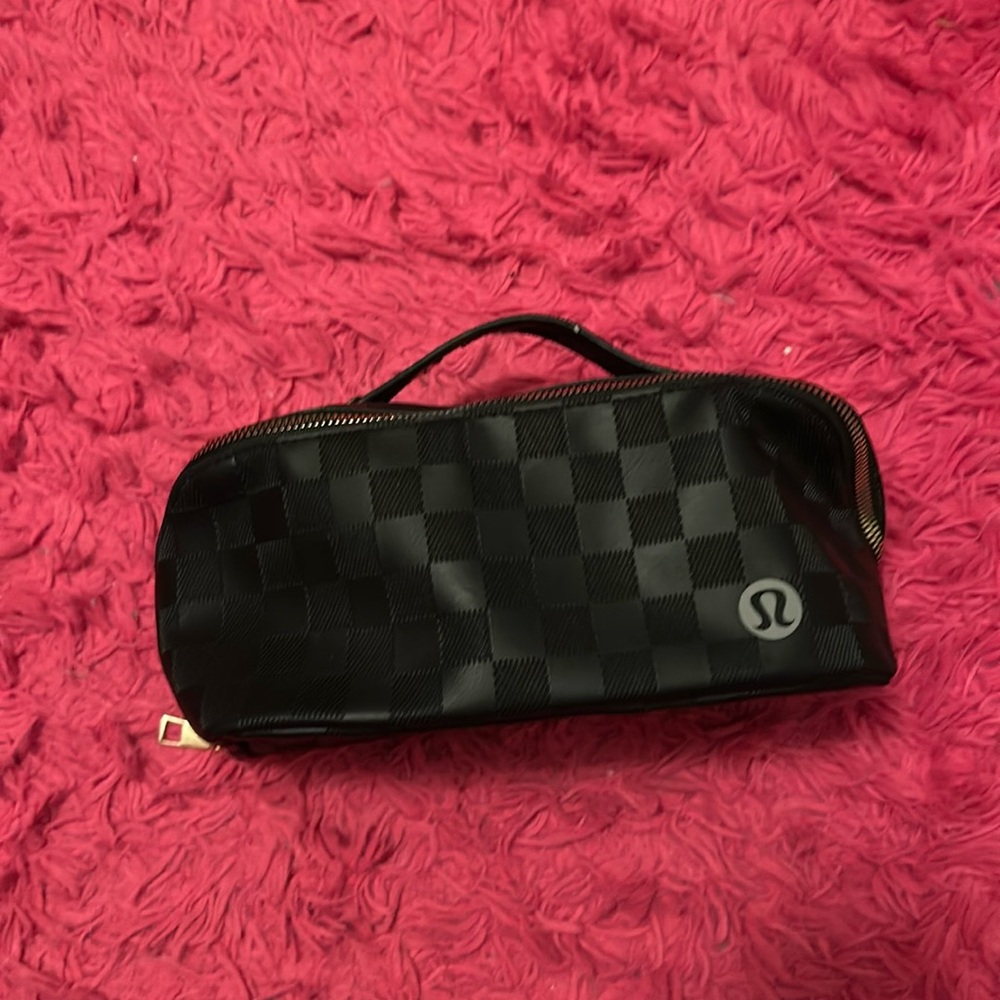 Black toiletries bag from lululemon